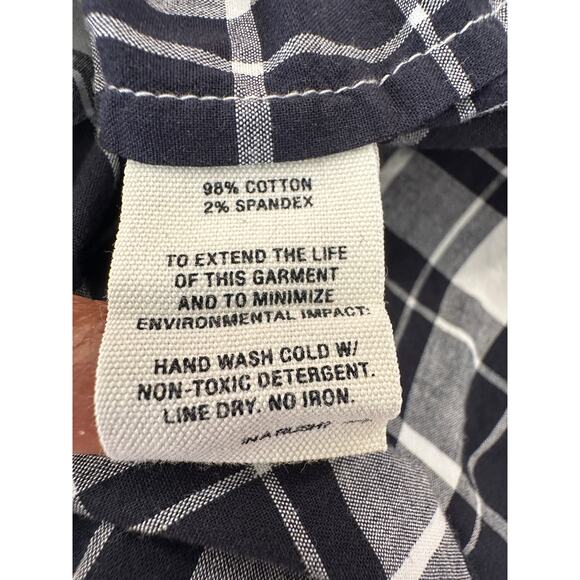 Alex Mill large blue and white plaid Popover Tunic shirt - Picture 6 of 6